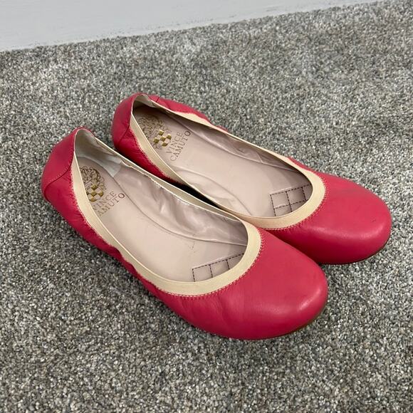 Vince Camuto Pink and Tan Ballet Flats - Picture 1 of 11